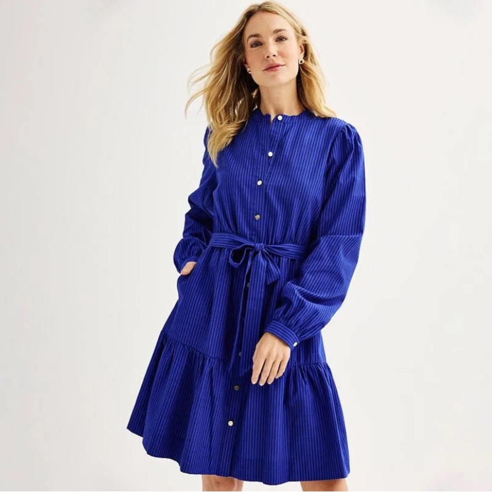 NWT Draper James RSVP Button Front Belted Dress |Size 2XL